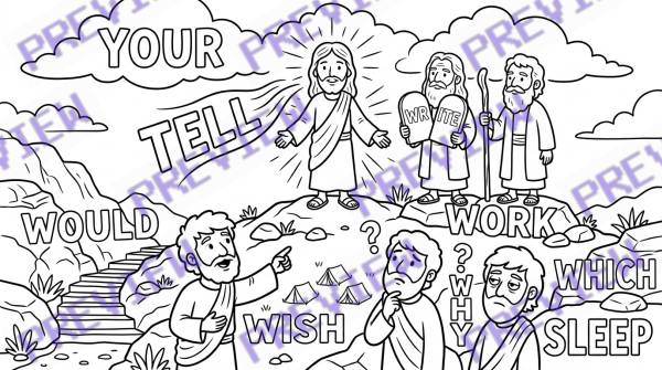 Preview of Coloring_page_with_sight_words