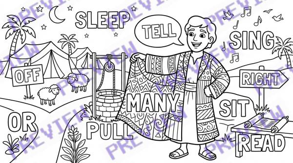 Preview of Coloring_page_with_sight_words