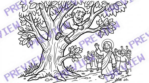 Preview of Zacchaeus_climbing_tree_for_Jesus