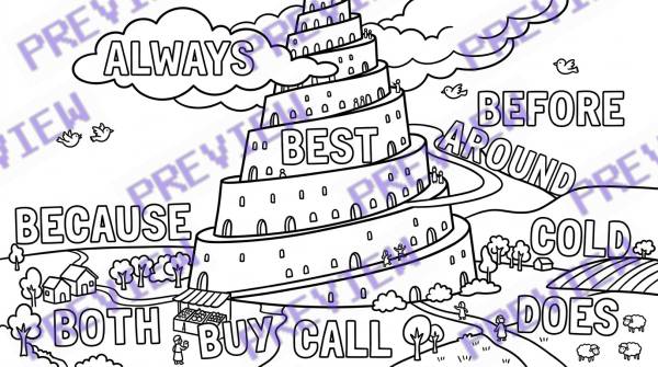 Preview of Coloring_page_Tower_of_Babel